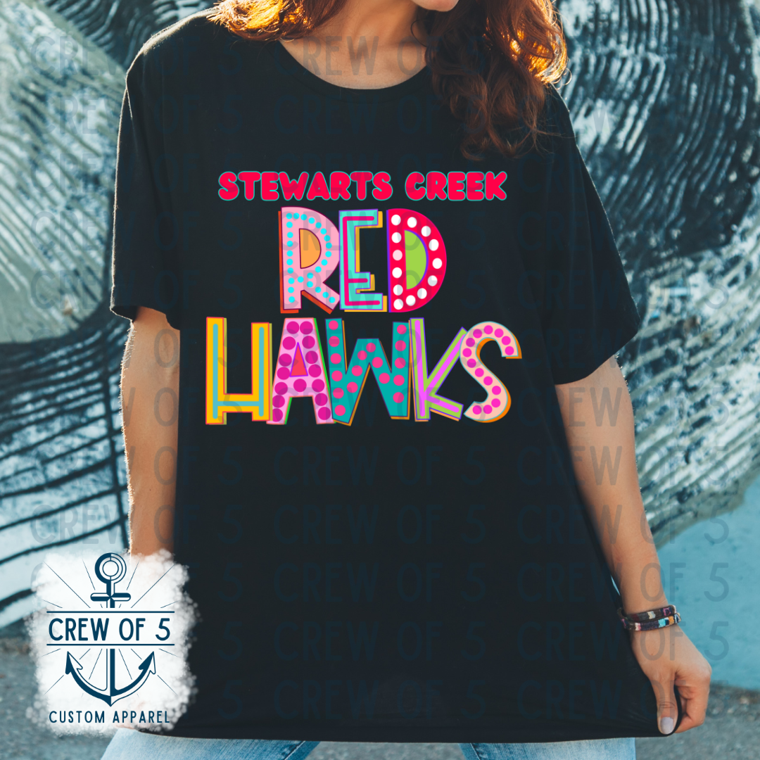 Stewarts Creek Redhawks (Bright Design, Multiple Options)