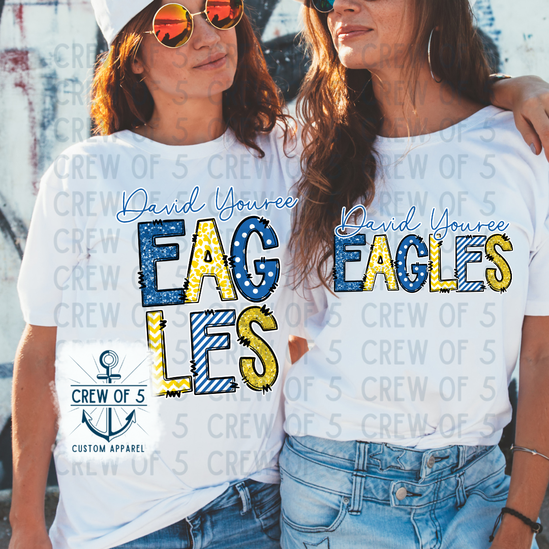 David Youree Eagles (Blue & Gold / Multiple Design Options)