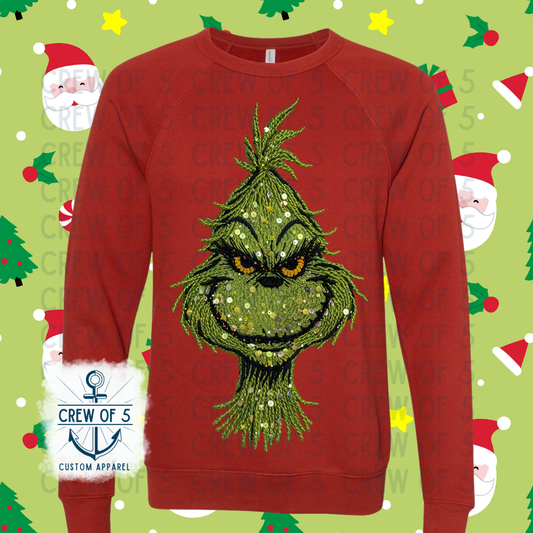 Green Guy (Faux Knit/Sequin)