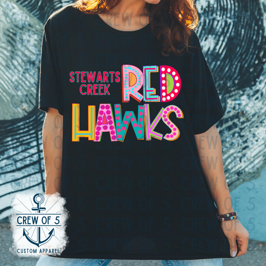 Stewarts Creek Redhawks (Bright Design, Multiple Options)