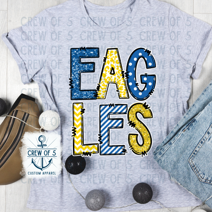 David Youree Eagles (Blue & Gold / Multiple Design Options)