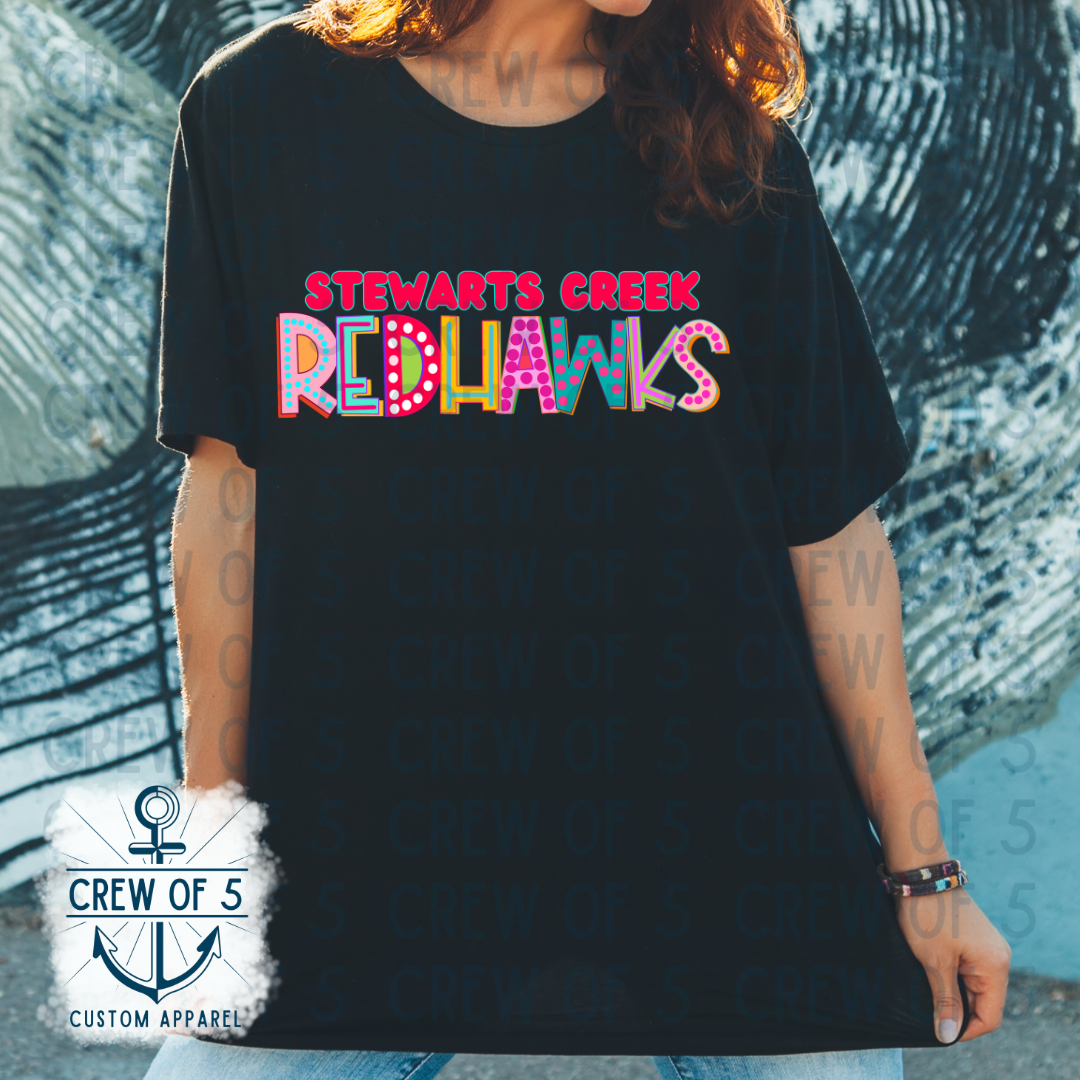 Stewarts Creek Redhawks (Bright Design, Multiple Options)