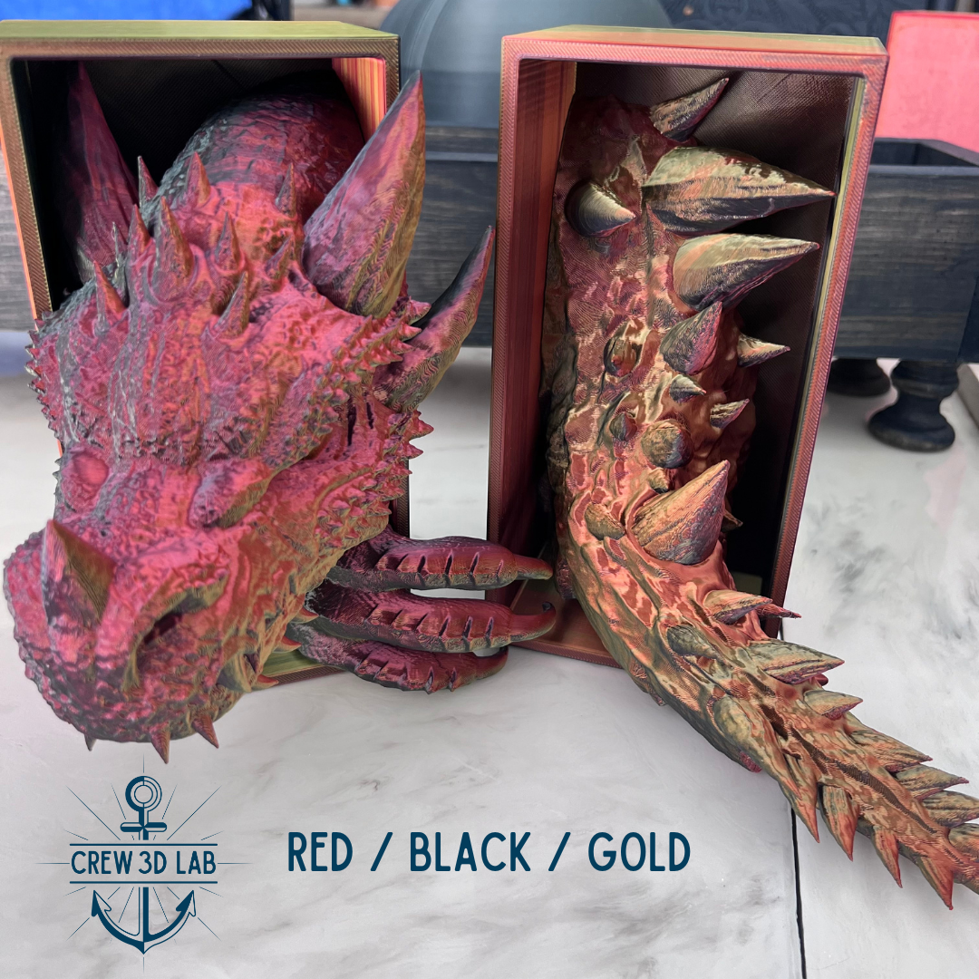 Dragon Head & Tail Bookend Set - Complete Your Enchanted Bookshelf