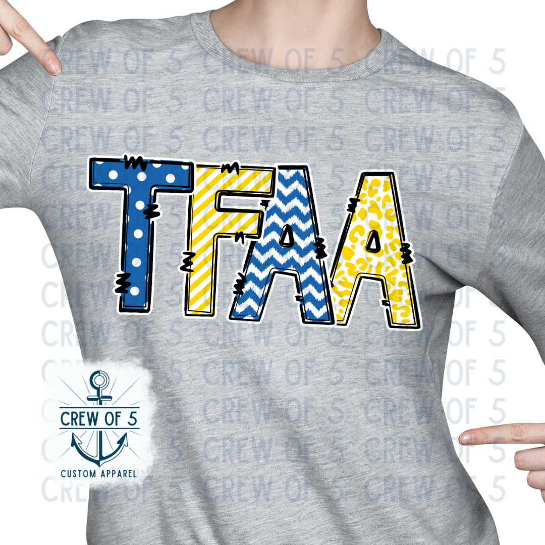 TFAA Rams Blue & Gold (Multiple Design Options)