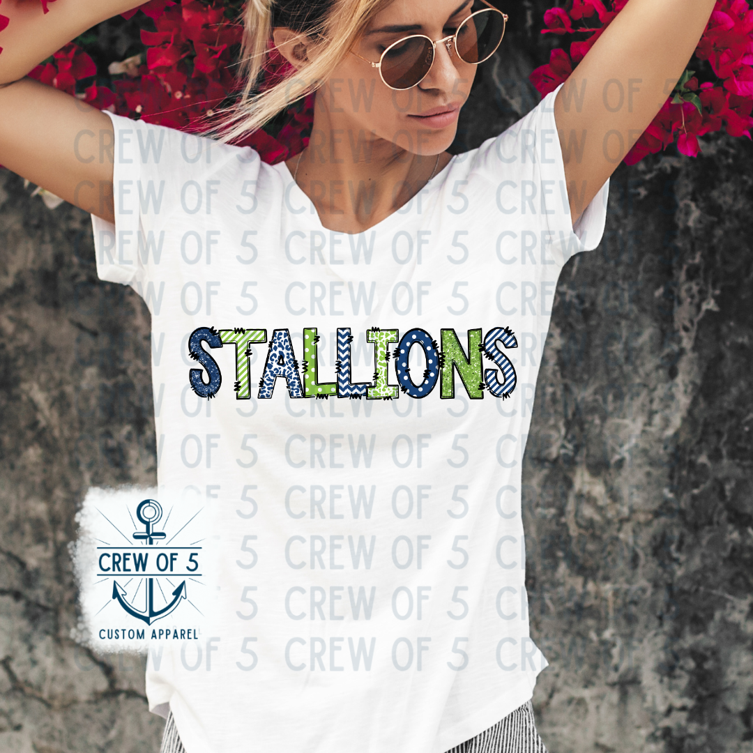 Stallions (Navy/Green, Multiple Design Options)