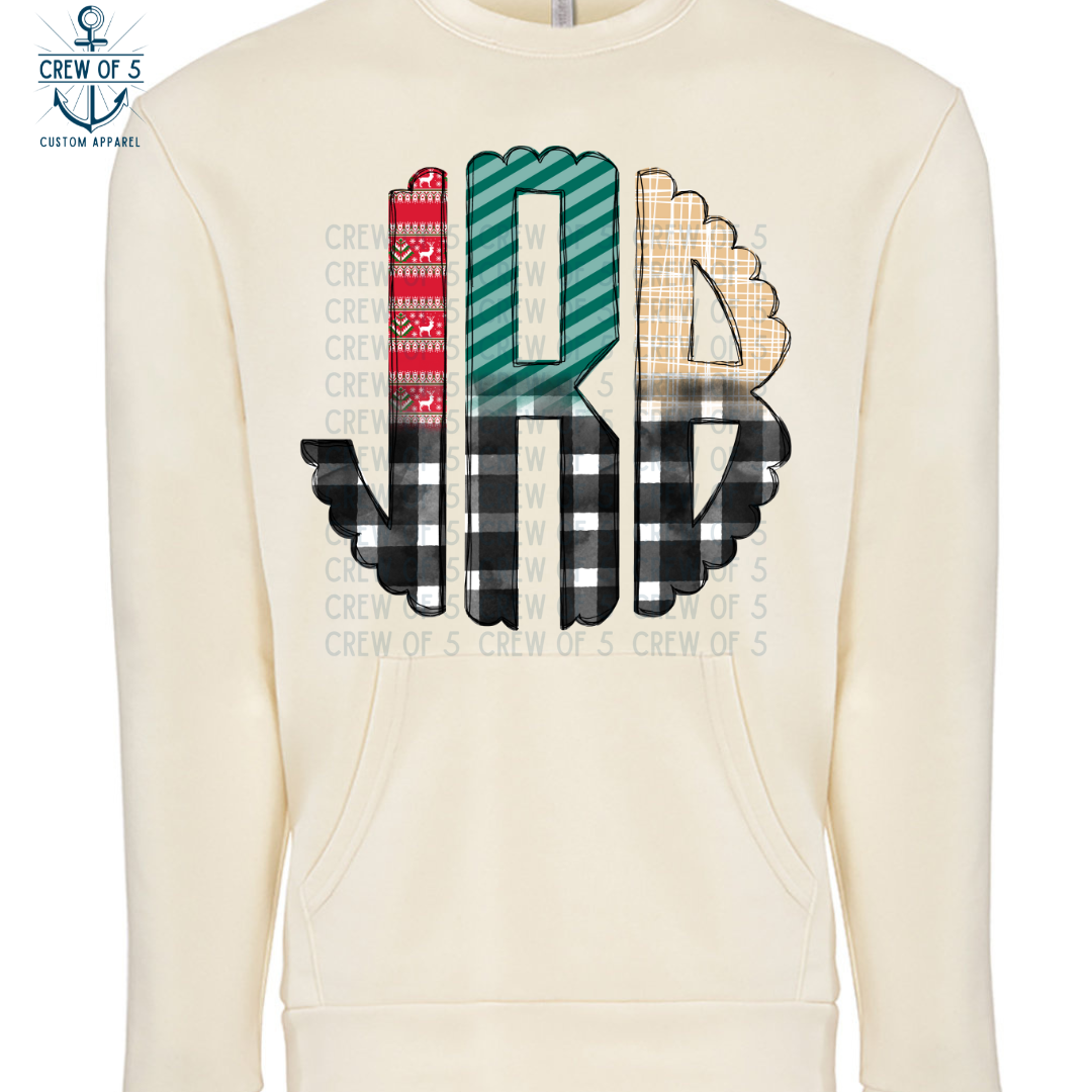 Christmas Monogram Plaid