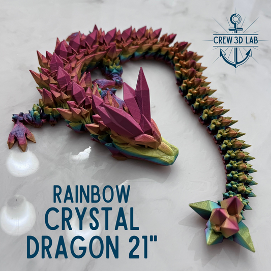 21" Crystal Dragon - Rainbow