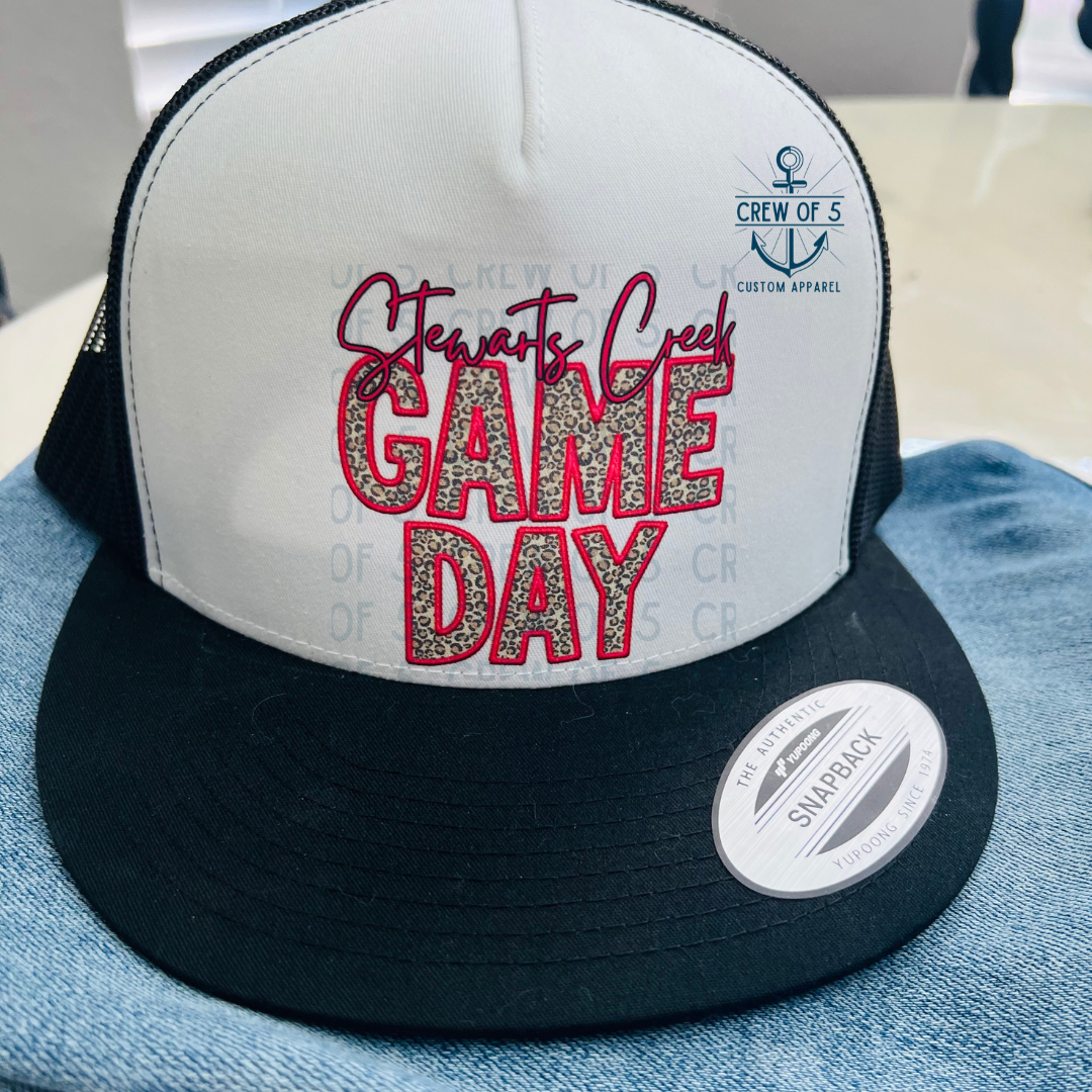 Stewarts Creek Game Day Custom Trucker Snapback Hat