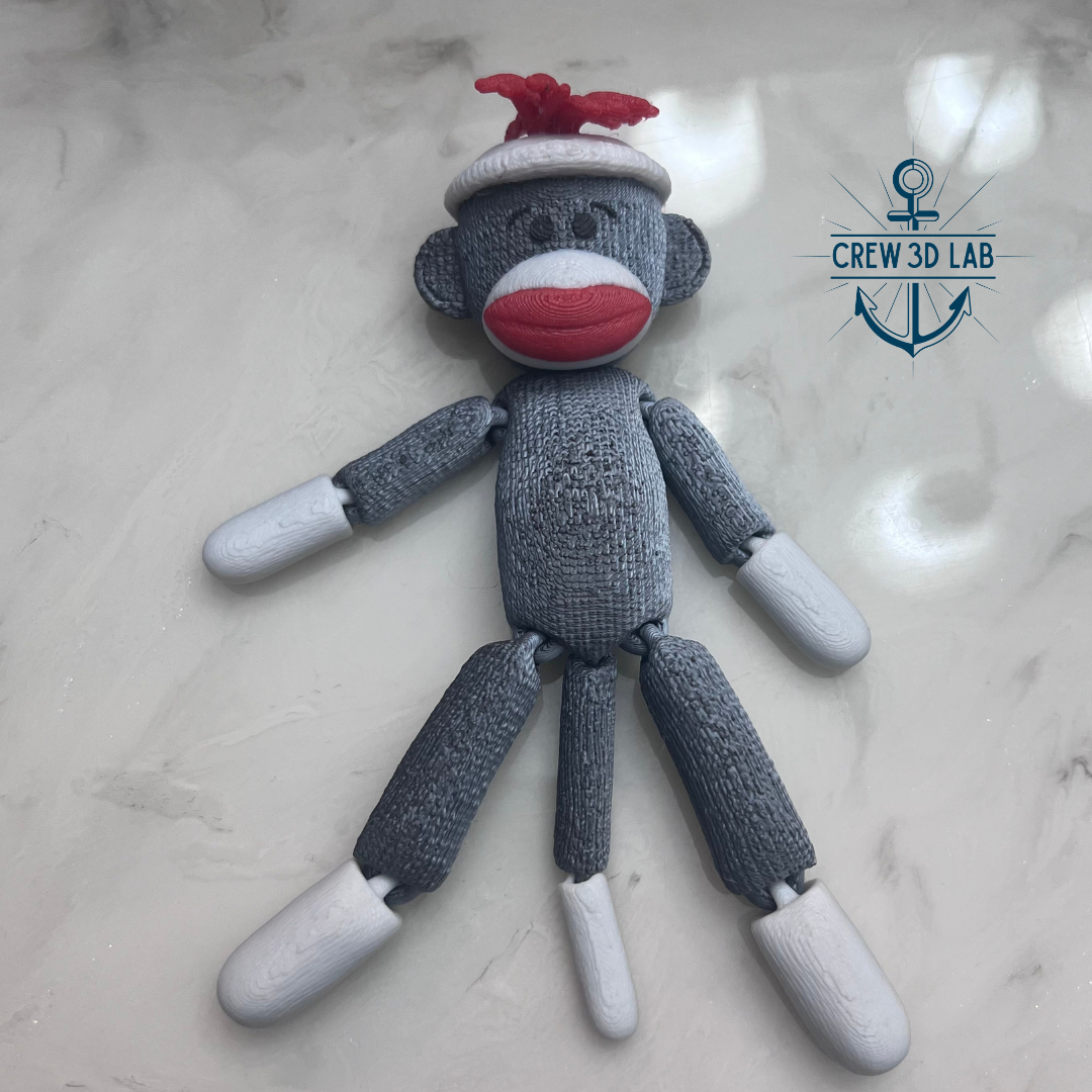 3D Printed Sock Monkey - A Whimsical Trip Down Memory Lane