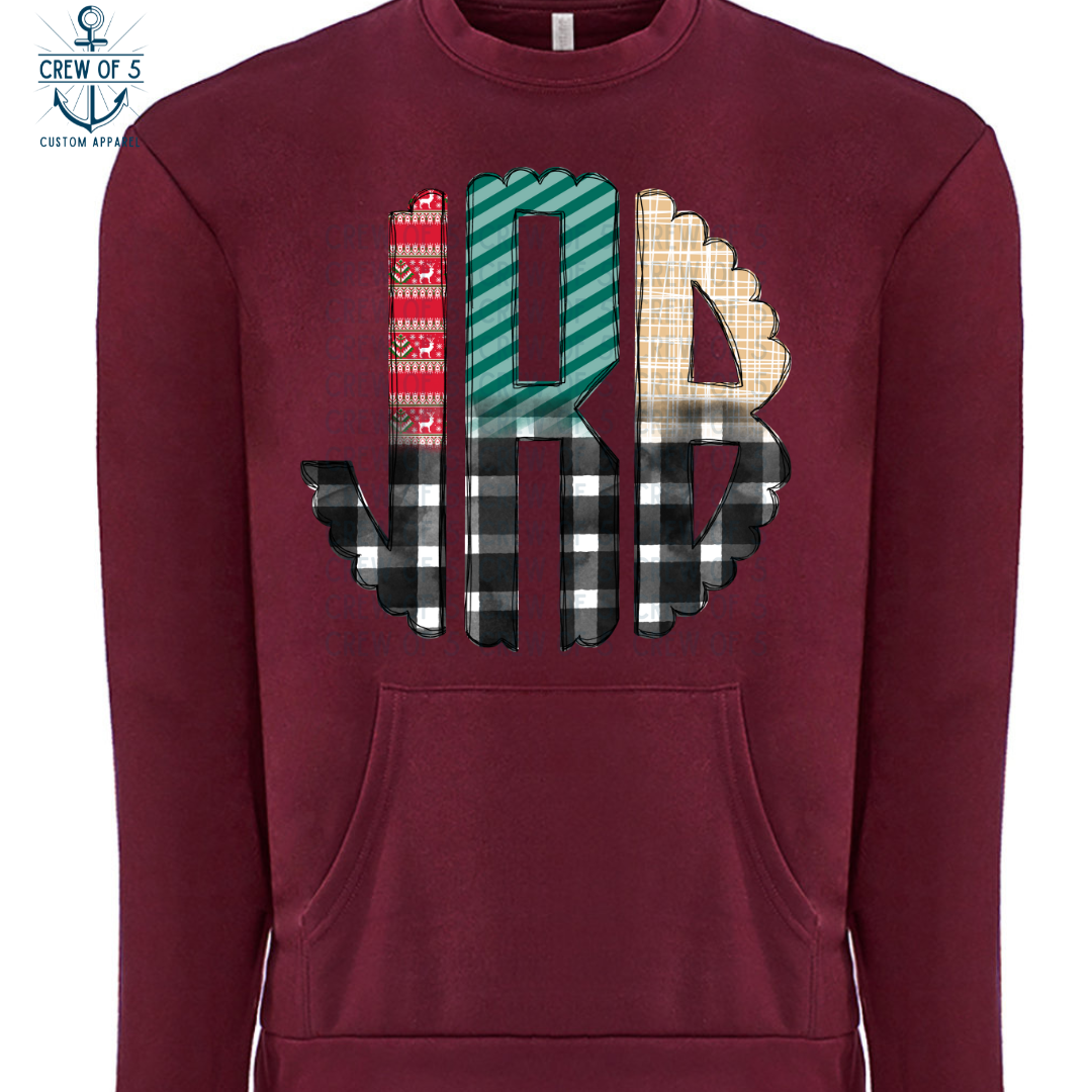 Christmas Monogram Plaid
