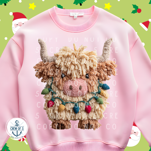 Highland Cow (Faux Knit)