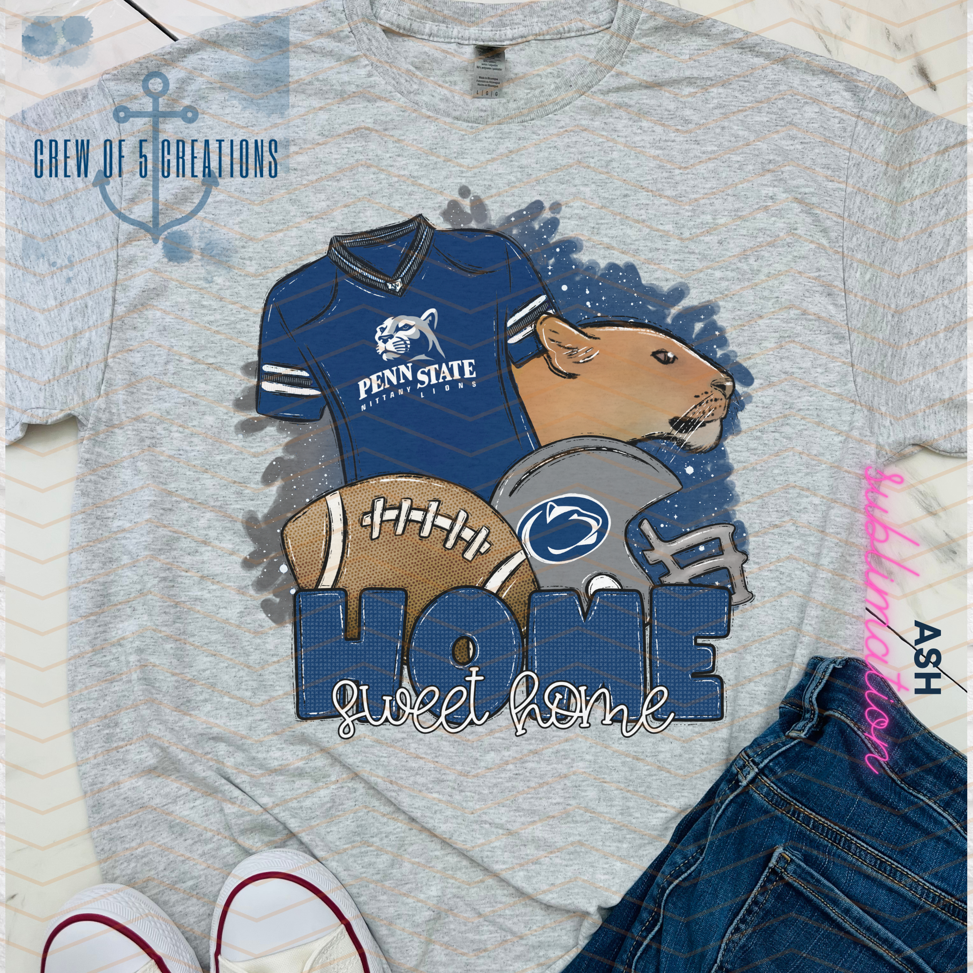College Home Sweet Home Long Sleeve Tee (Multiple Schools Included)