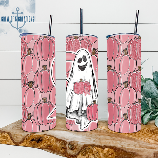 In October We Wear Pink with Georgie the Ghost 20 oz Tumbler