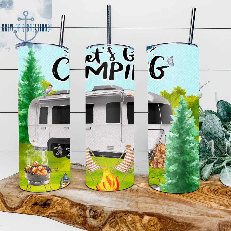 Let's Go Camping 20 oz Tumbler