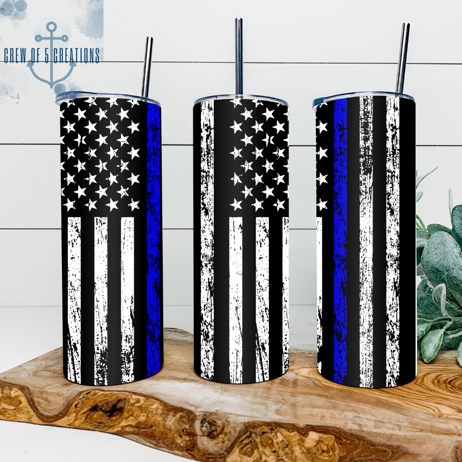 Thin Blue Line 20 oz Tumbler