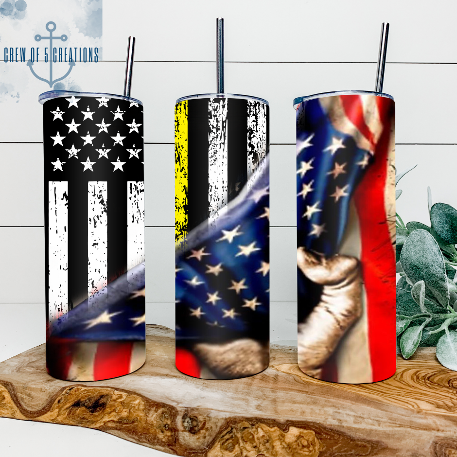 Thin Yellow Line/Flag 20 oz Tumbler