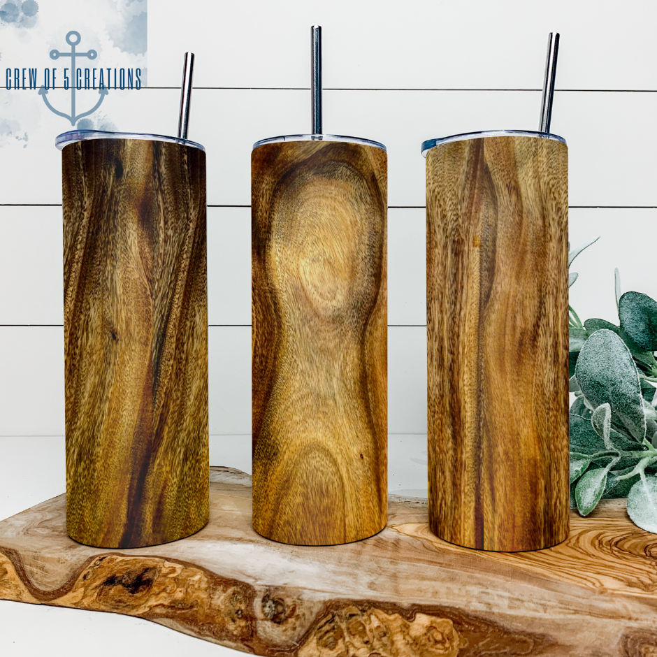 Wood Grain 20 oz Tumbler