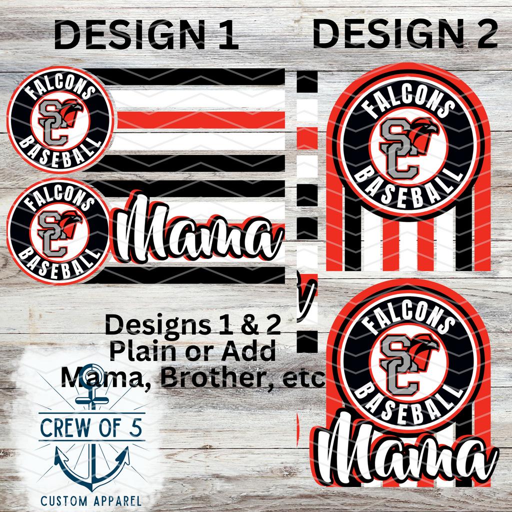 Falcons Baseball (6 Design Options)