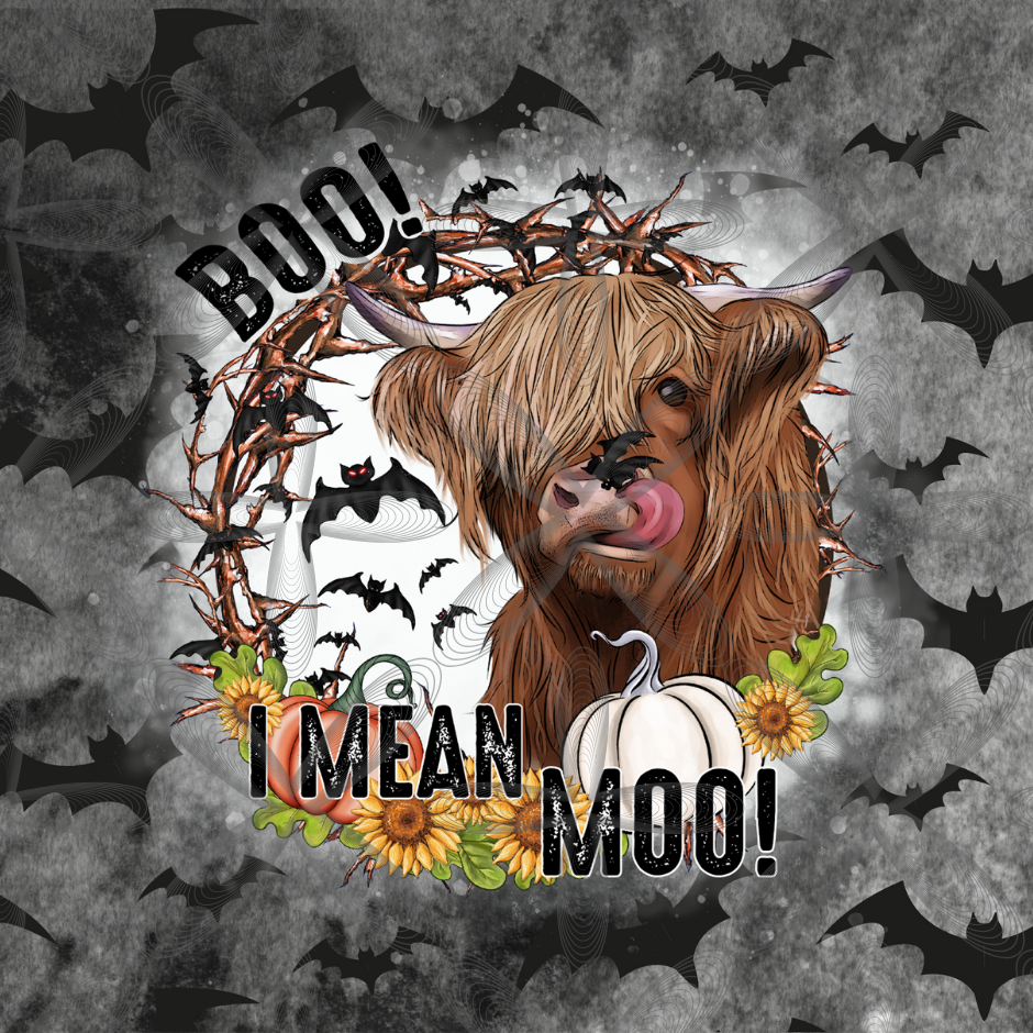 Boo I Mean Moo (1) 20 oz Tumbler