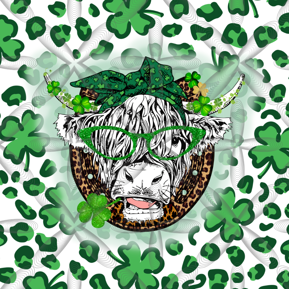 St. Patty's Highland Cow 20 oz Tumbler