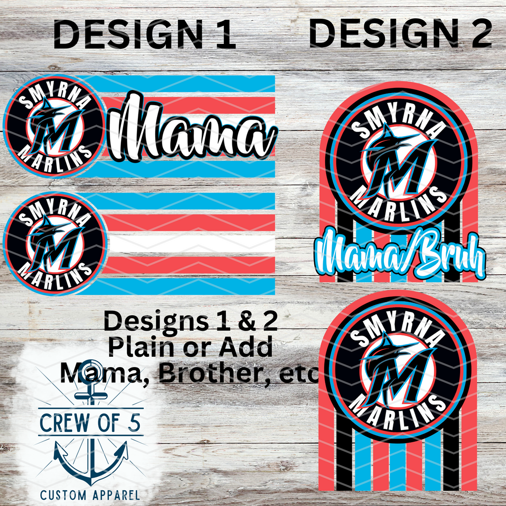 Smyrna Marlins (6 Design Options)