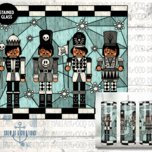 Stained Glass Emo Nutcracker Sublimation Tumbler