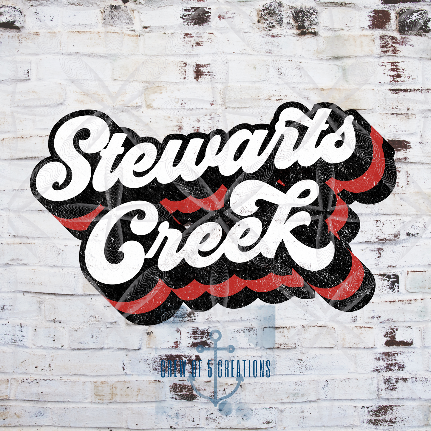 Retro Stewarts Creek, Cardinals, Falcons, RedHawks, Creek XC & Robotics Custom Tie Dye Short