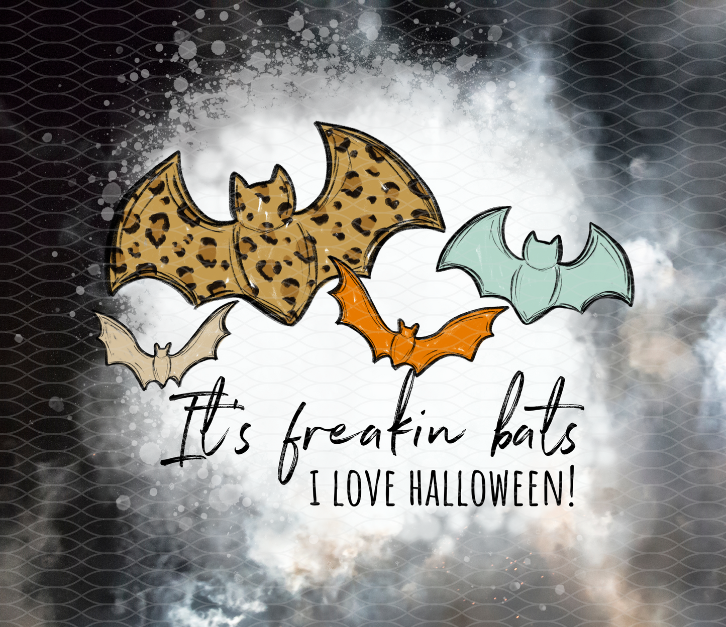 It's Freakin' Bats . . . I Love Halloween (4) 20 oz Tumbler