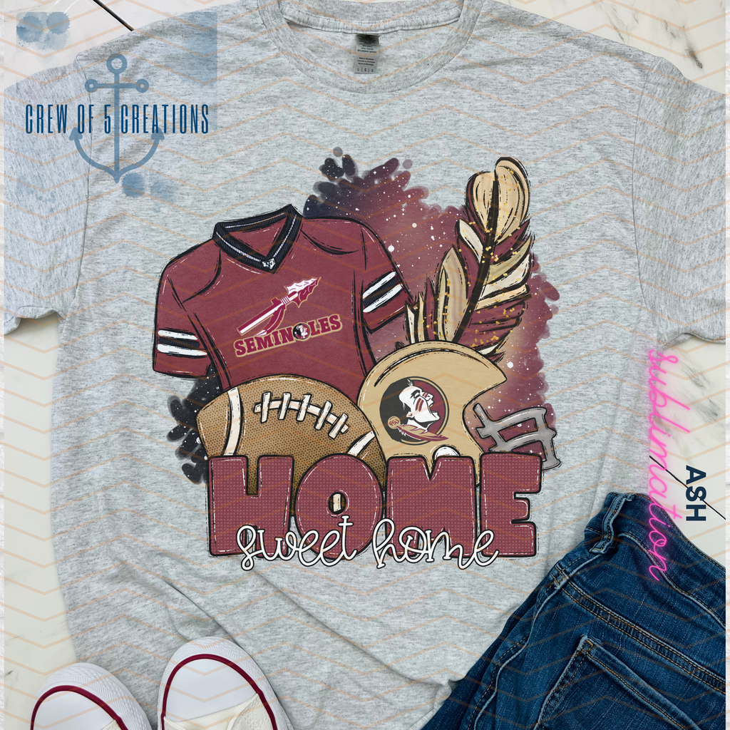 College Home Sweet Home Long Sleeve Tee (Multiple Schools Included)