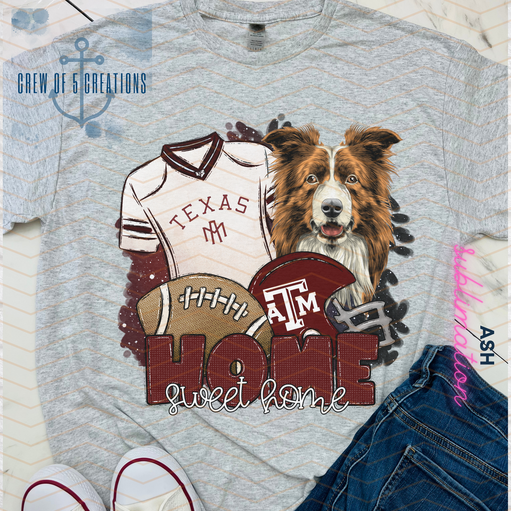 College Home Sweet Home Long Sleeve Tee (Multiple Schools Included)
