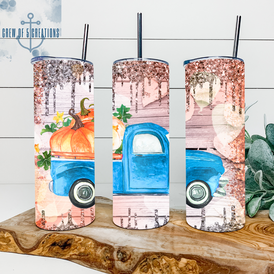 Fall Pumpkin Truck 20 oz Tumbler