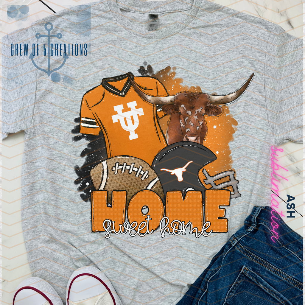 College Home Sweet Home Long Sleeve Tee (Multiple Schools Included)