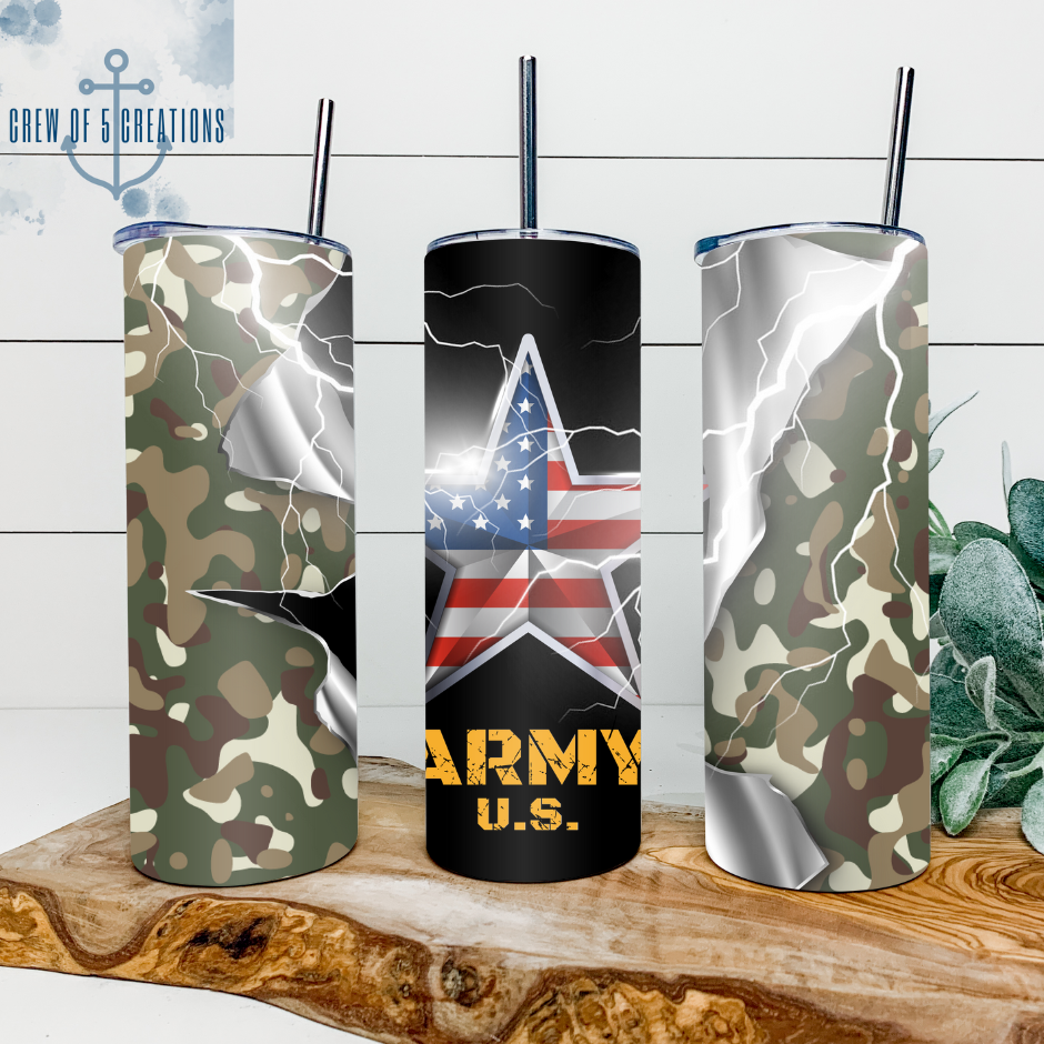 Army Split 20 oz Tumbler (2 Options)