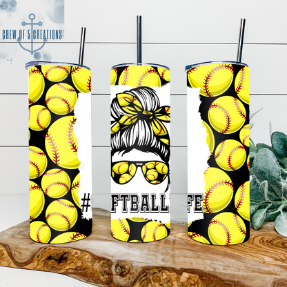 Softball Life 20 oz Tumbler