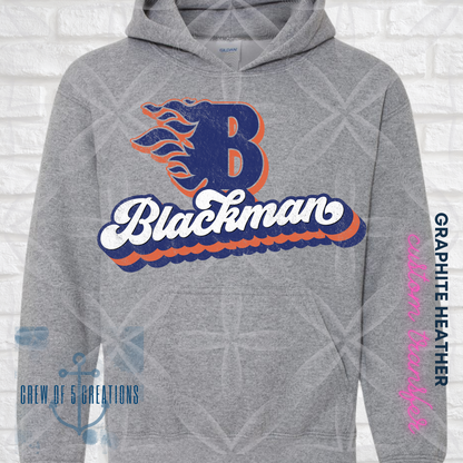 Distressed Blackman & Blackman Blaze YOUTH Custom (Tees, Sweatshirt & Hoodie Options)