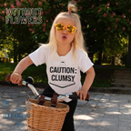 Caution Clumsy Custom Childrens Tee (Multiple Options)