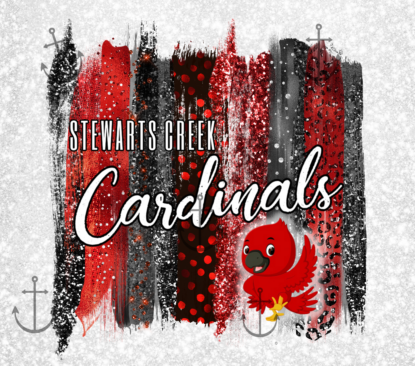 Stewarts Creek Cardinals (Glitter) 20 oz Tumbler