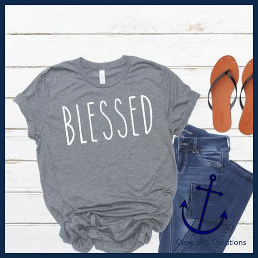 Blessed - White Adult Shirts