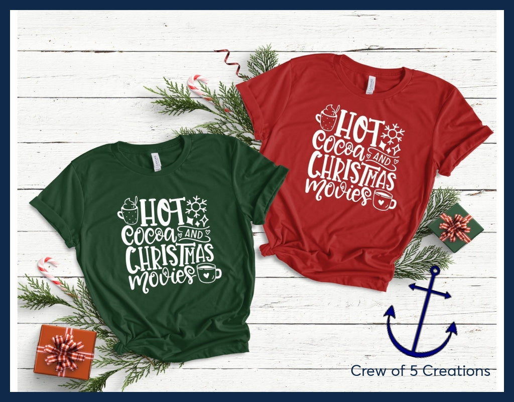 Hot Cocoa & Christmas Movies Adult Shirts