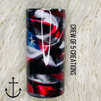 Dark US Flag Custom 20 oz Fatty Tumbler
