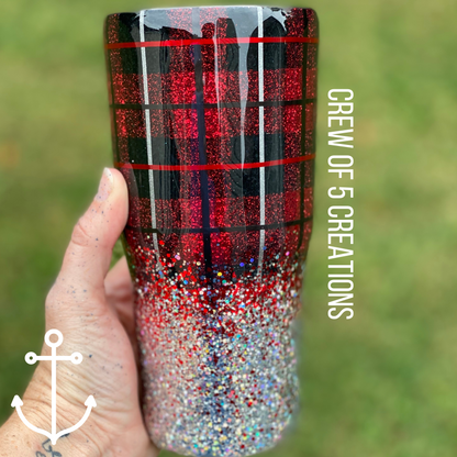 Christmas 🎅🏼 Plaid 22 oz Custom Travel Coffee Mug