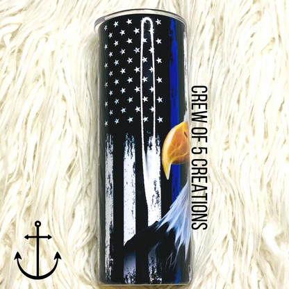 Back the Blue Eagle 20 oz Tumbler