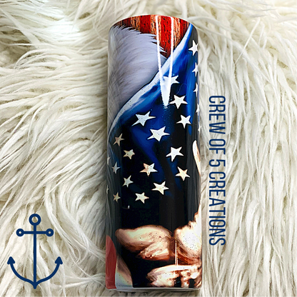 American Flag with Eagle 20 oz Tumbler