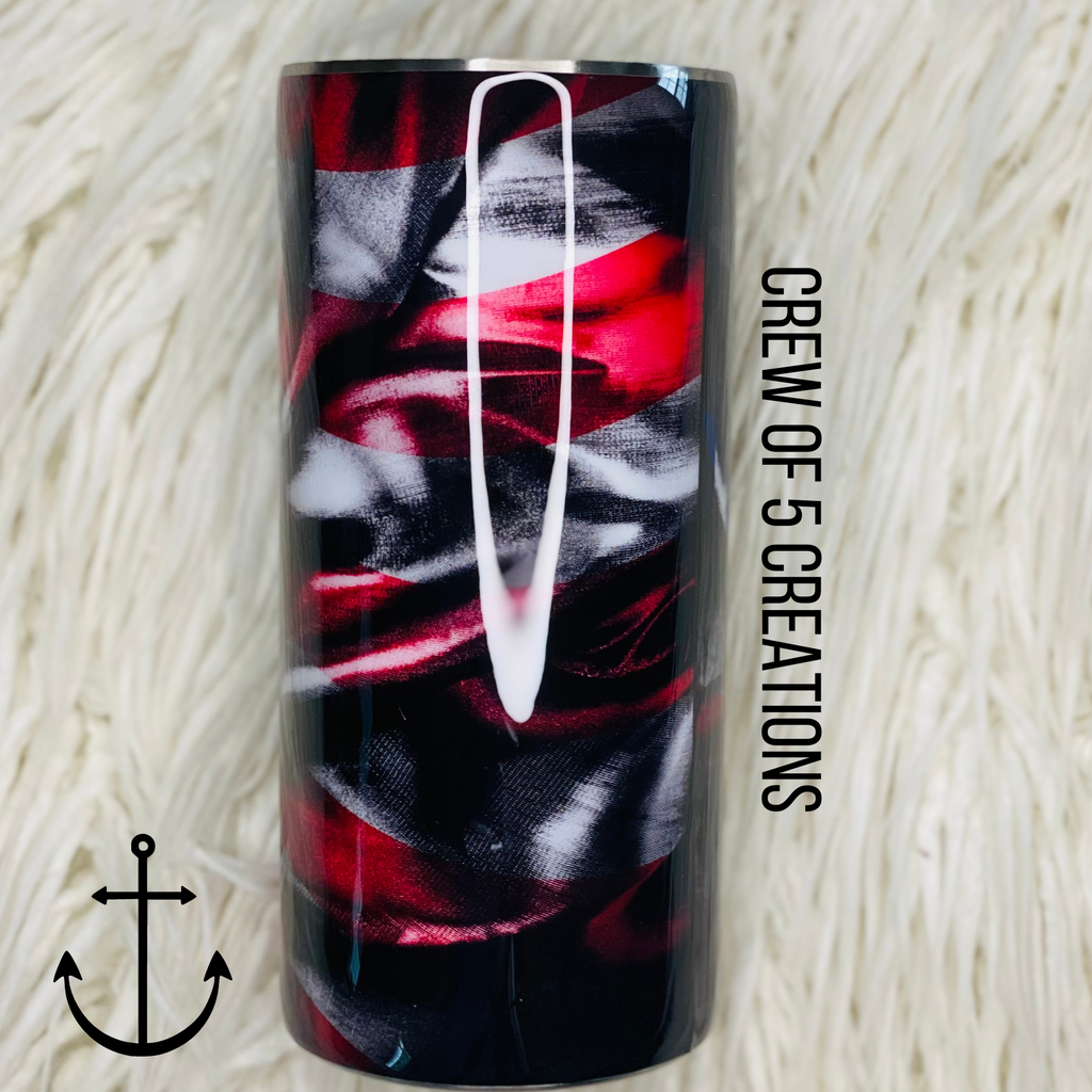 Dark US Flag Custom 20 oz Fatty Tumbler