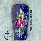 Purple Leopard Floral Custom 30 oz Modern Curve Tumbler