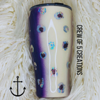 Purple Leopard Floral Custom 30 oz Modern Curve Tumbler