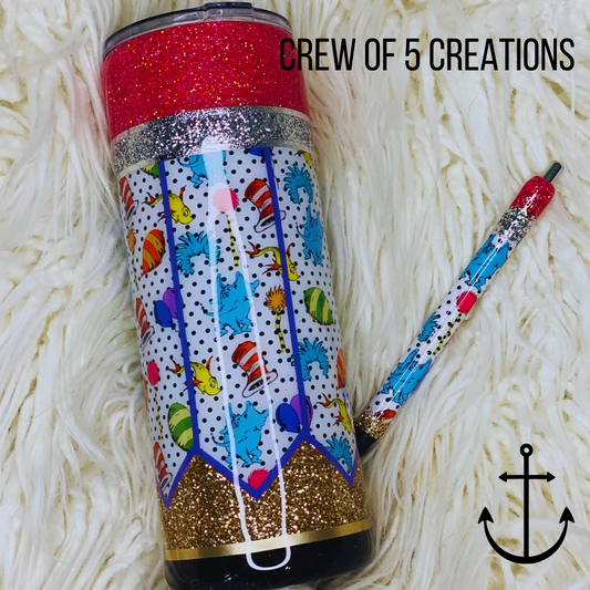 Why Fit In Modern Pencil Custom 24 oz Tumbler + Matching Pen
