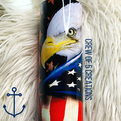 American Flag with Eagle 20 oz Tumbler