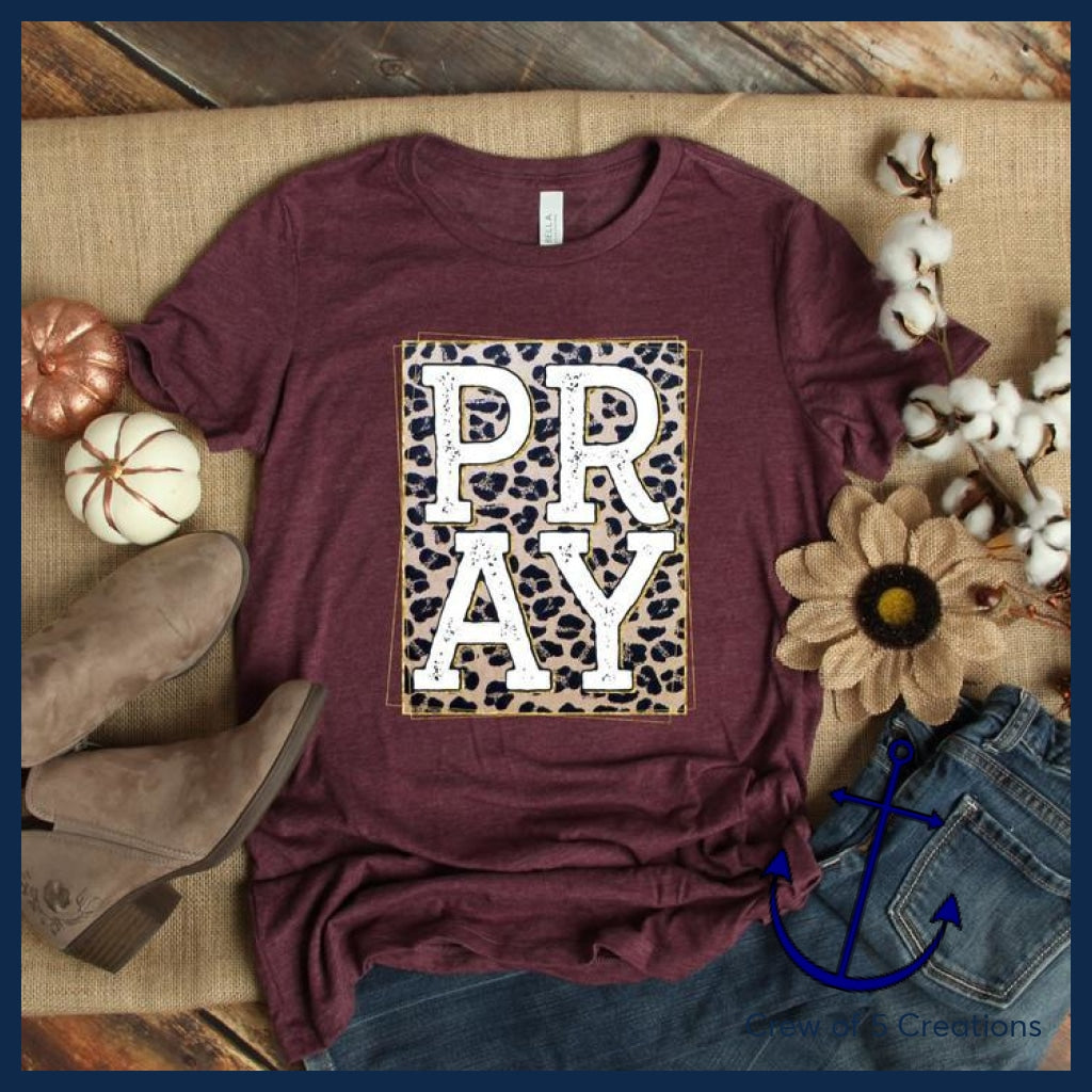 Pray Leopard Adult Shirts