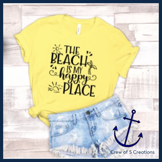 The Beach Is My Happy Place Adult Shirts